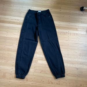 Forever 21 Black Denim Jogger Jeans Pants size XS